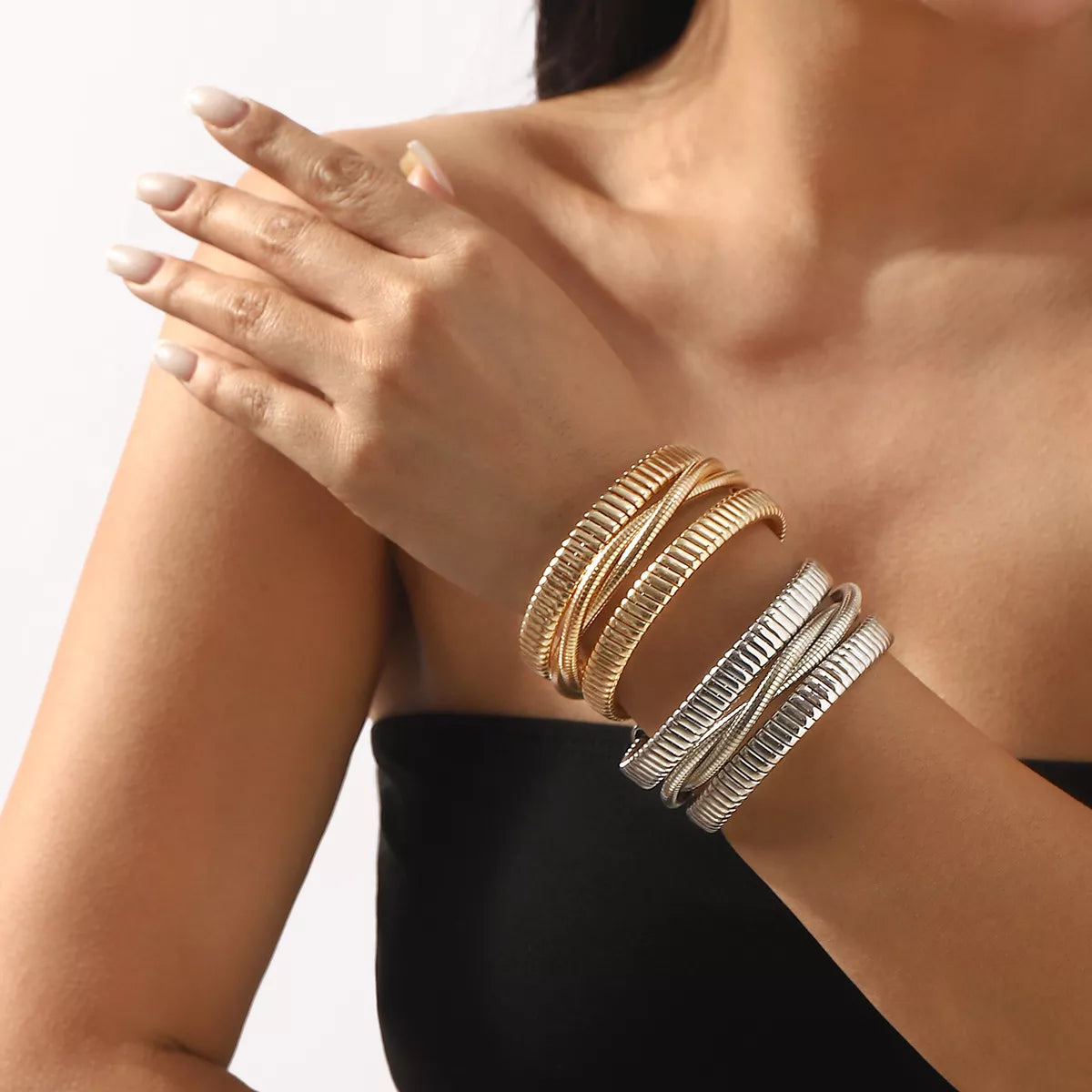 Multi-Layered Open Bracelet Trendsi