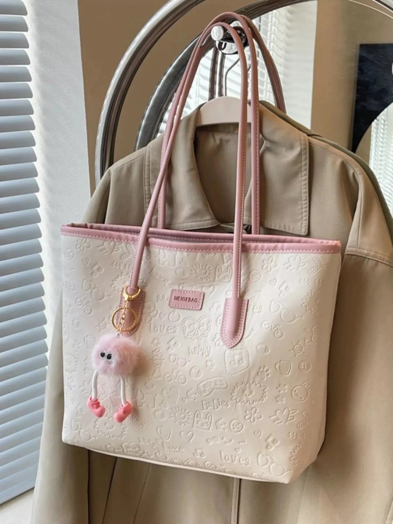 Embossed Pattern Tote Bag