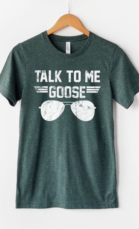 Talk to Me Goose White Ink Graphic Tee Kissed Apparel
