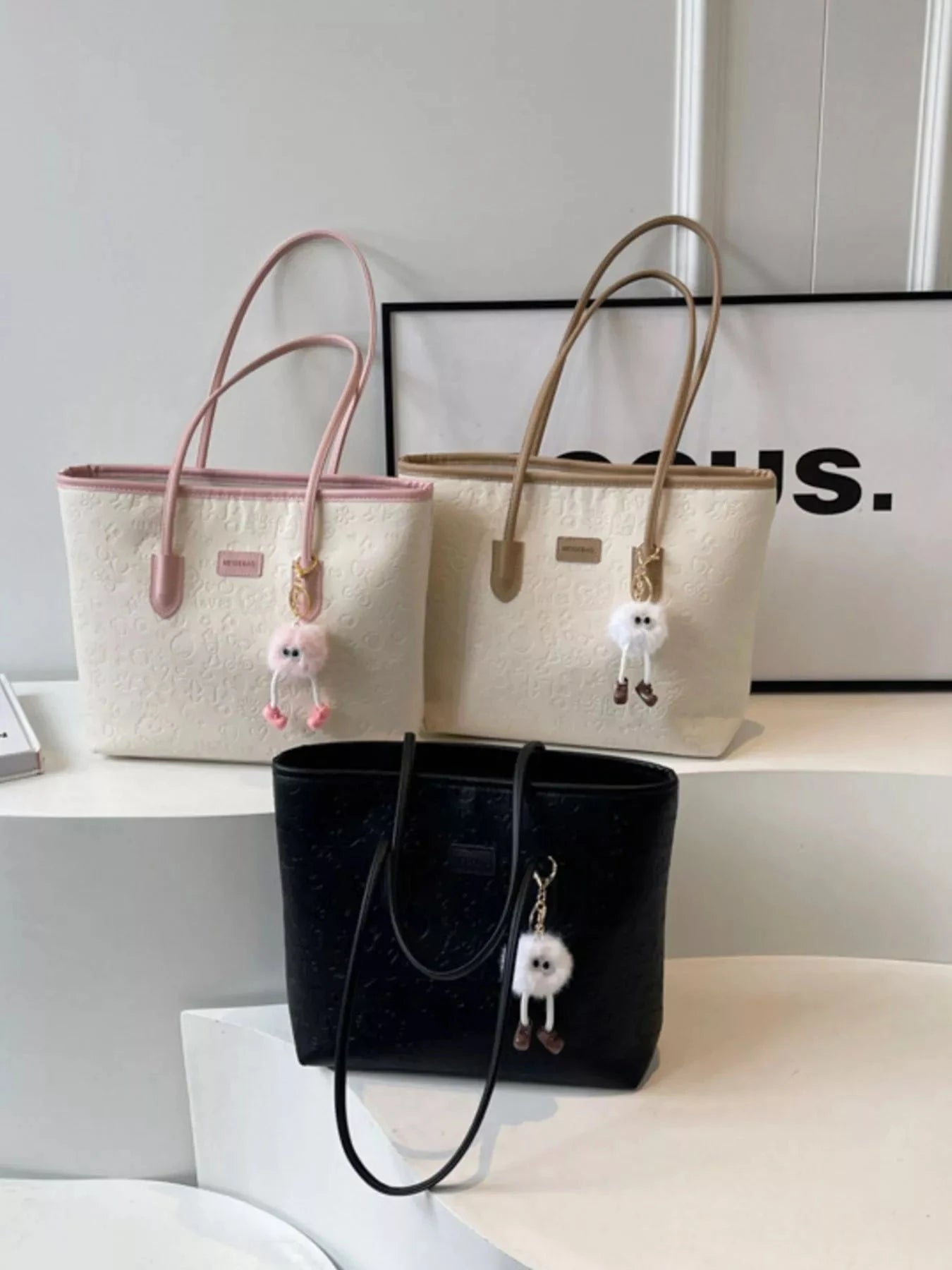 Embossed Pattern Tote Bag