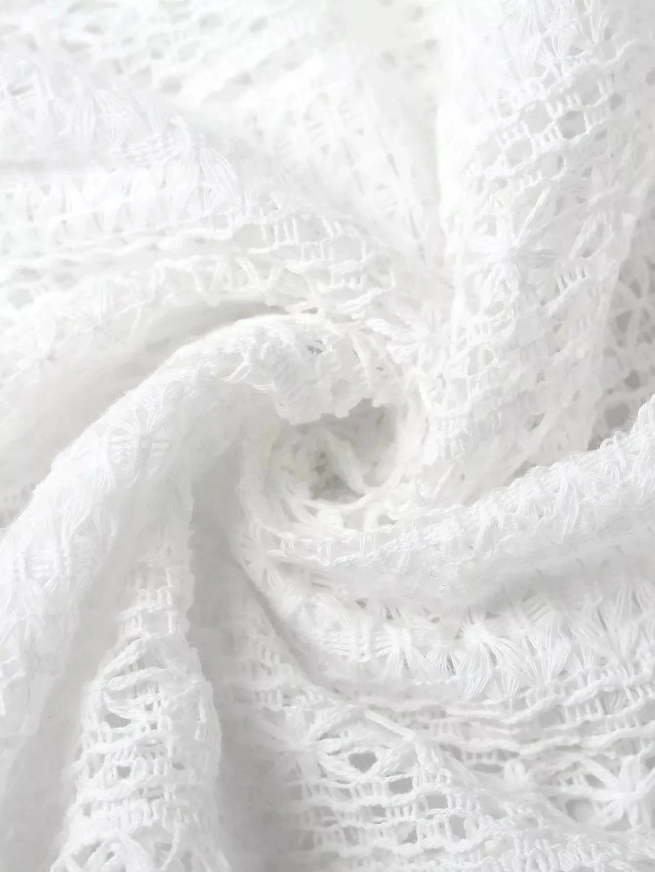 Lace Notched Long Sleeve Shirt