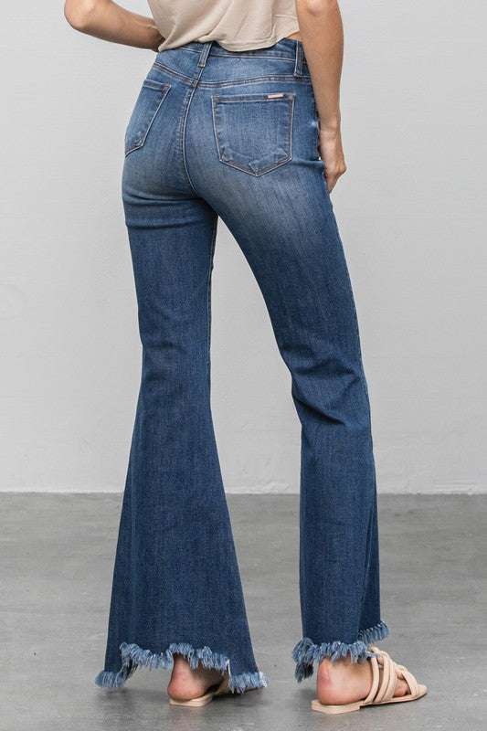 BUTTON DOWN WIDE FLARE JEANS Insane Gene