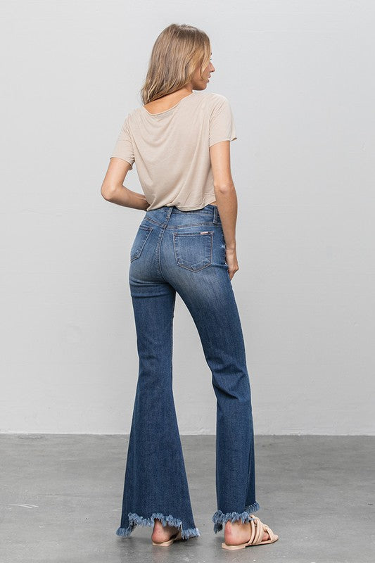 BUTTON DOWN WIDE FLARE JEANS Insane Gene
