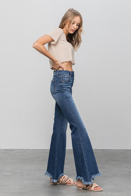 BUTTON DOWN WIDE FLARE JEANS Insane Gene