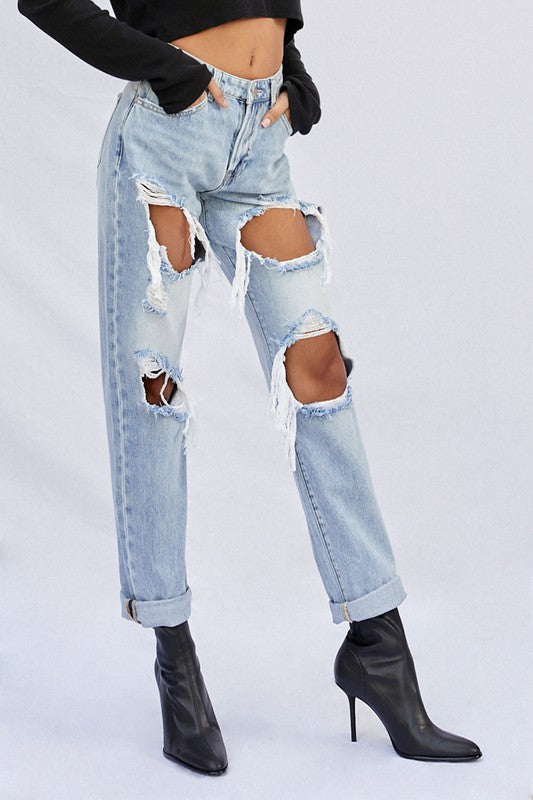 Ripped Baggy Jeans Denim Lab USA