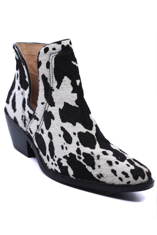 Western Cut Out Animal Hair Booties Luckygirlsclothingcompany.com