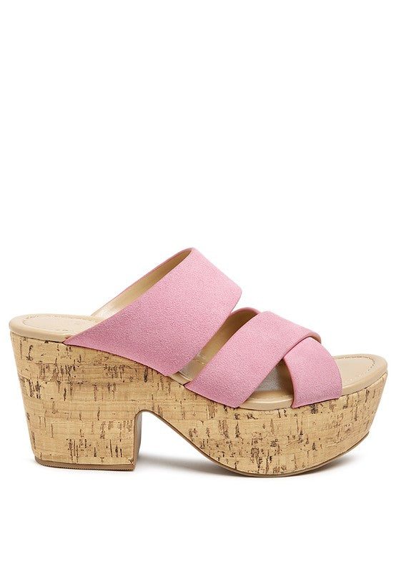 GERD BLOCK HEELED SUEDE SLIP-ON SANDAL Rag Company