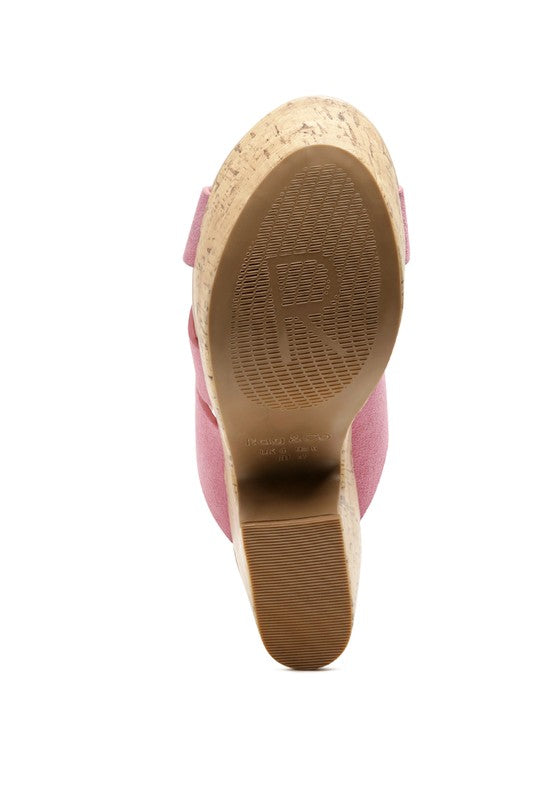 GERD BLOCK HEELED SUEDE SLIP-ON SANDAL Rag Company