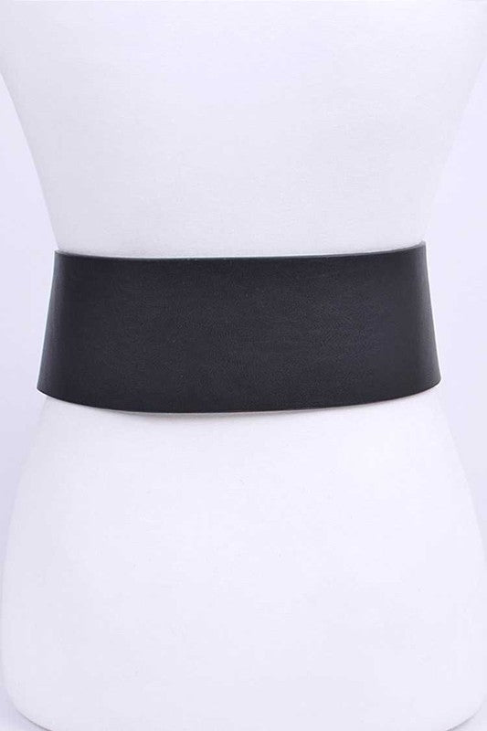 Plus Size Engraved Buckle Oversize Statement Belt Artini Accessories