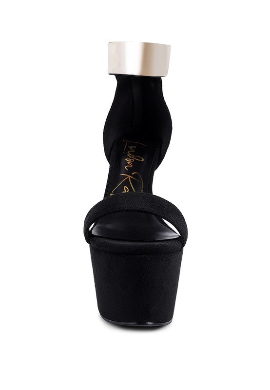 COSMO GIRL METAL BAND HIGH HEELED SANDALS Rag Company