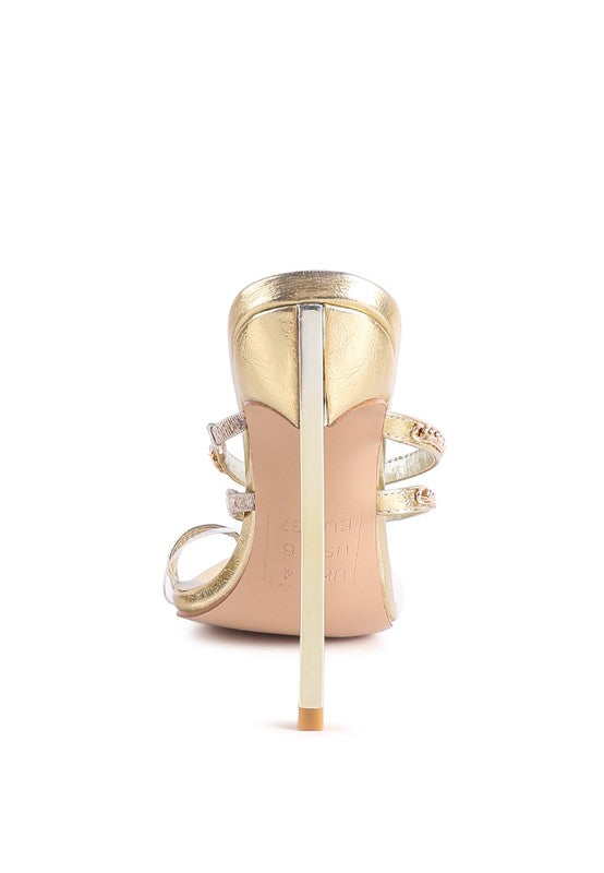 TICKLE ME HIGH HEELED TOE RING SANDALS Rag Company