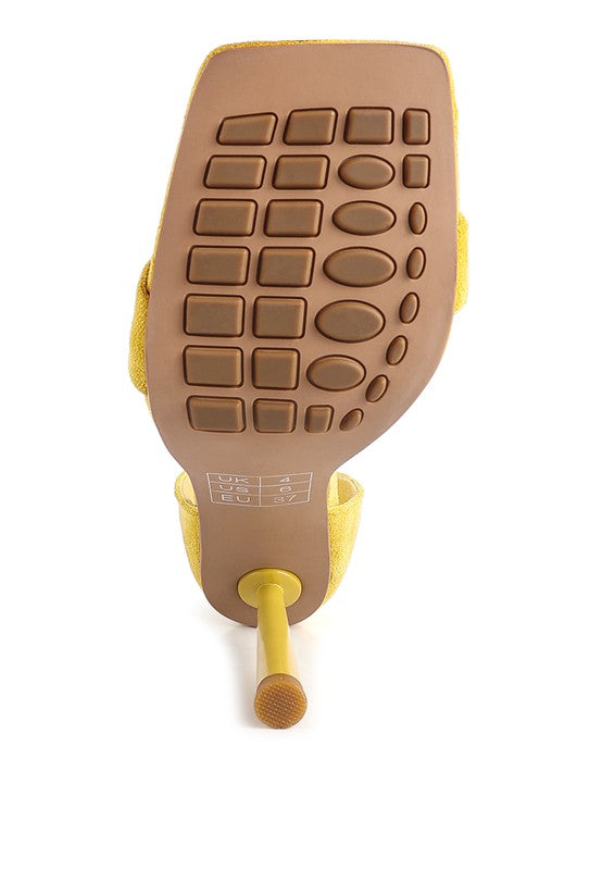 LAST SIP HEELED FAUX SUEDE CHAIN STRAP SANDAL Rag Company