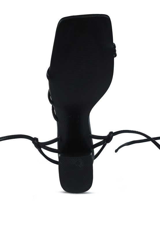 PIRI TOE RING TIE UP BLOCK SANDALS Rag Company