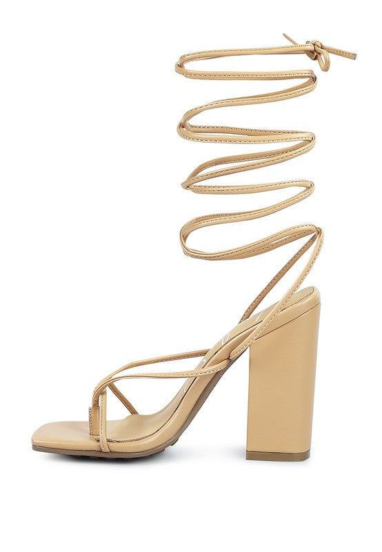 PIRI TOE RING TIE UP BLOCK SANDALS Rag Company