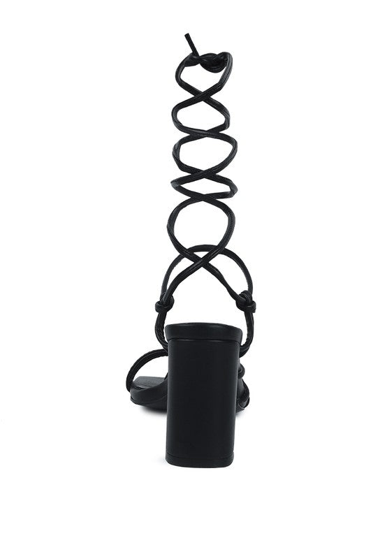 PIRI TOE RING TIE UP BLOCK SANDALS Rag Company