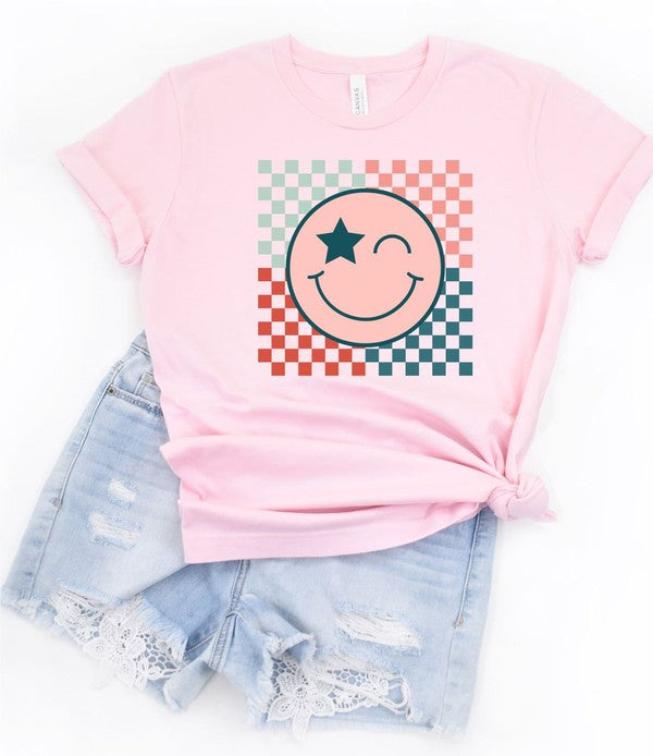 Love More Worry Less Smiley Face Softstyle Tee Ocean and 7th