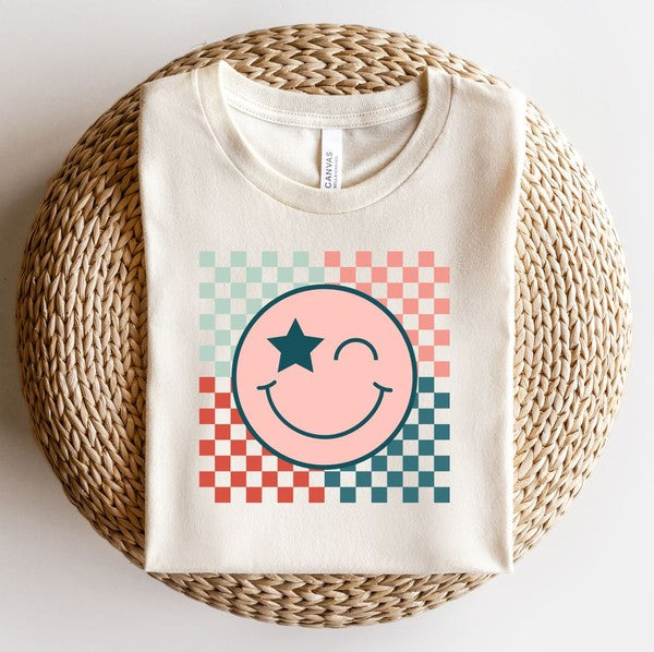 Love More Worry Less Smiley Face Softstyle Tee Ocean and 7th