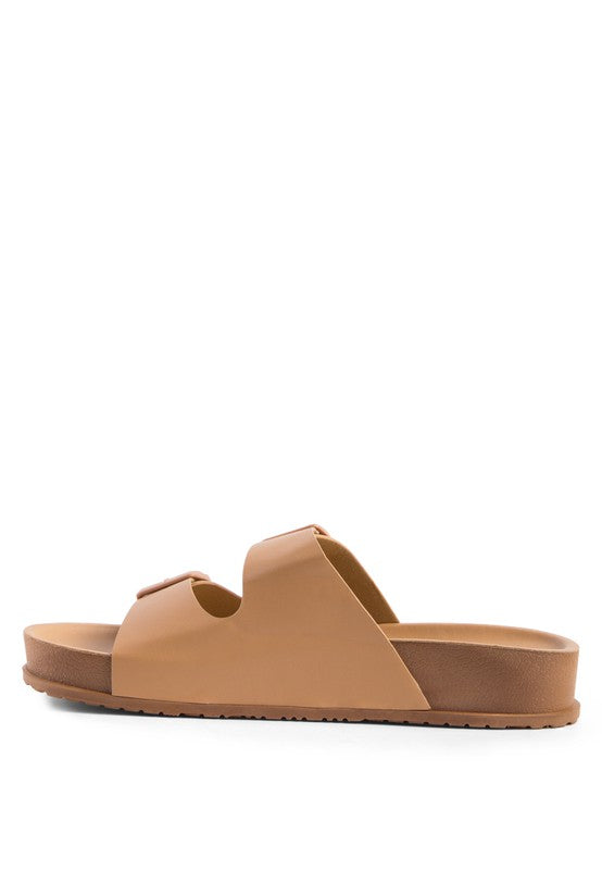 MINATA PLATFORM BUCKLED SLIDE SANDALS Rag Company