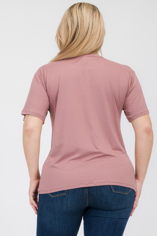 Plus Size Basic Short Sleeve T-shirt Capella
