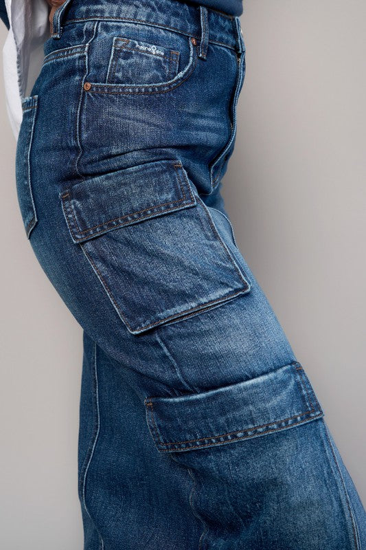 CARGO POCKET LONG SKIRT Denim Lab USA