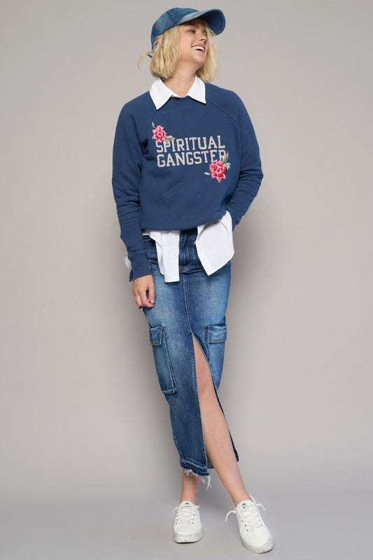 CARGO POCKET LONG SKIRT Denim Lab USA