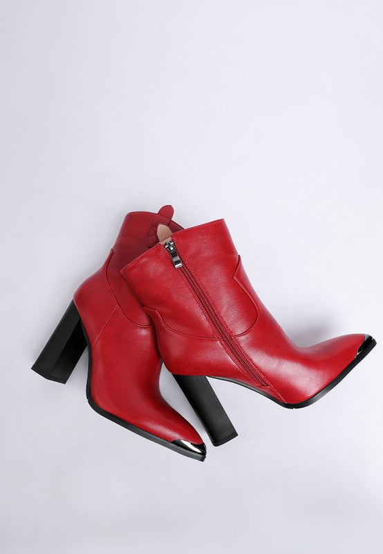 Hatter Pointed Toe Faux Leather Boots Rag Company
