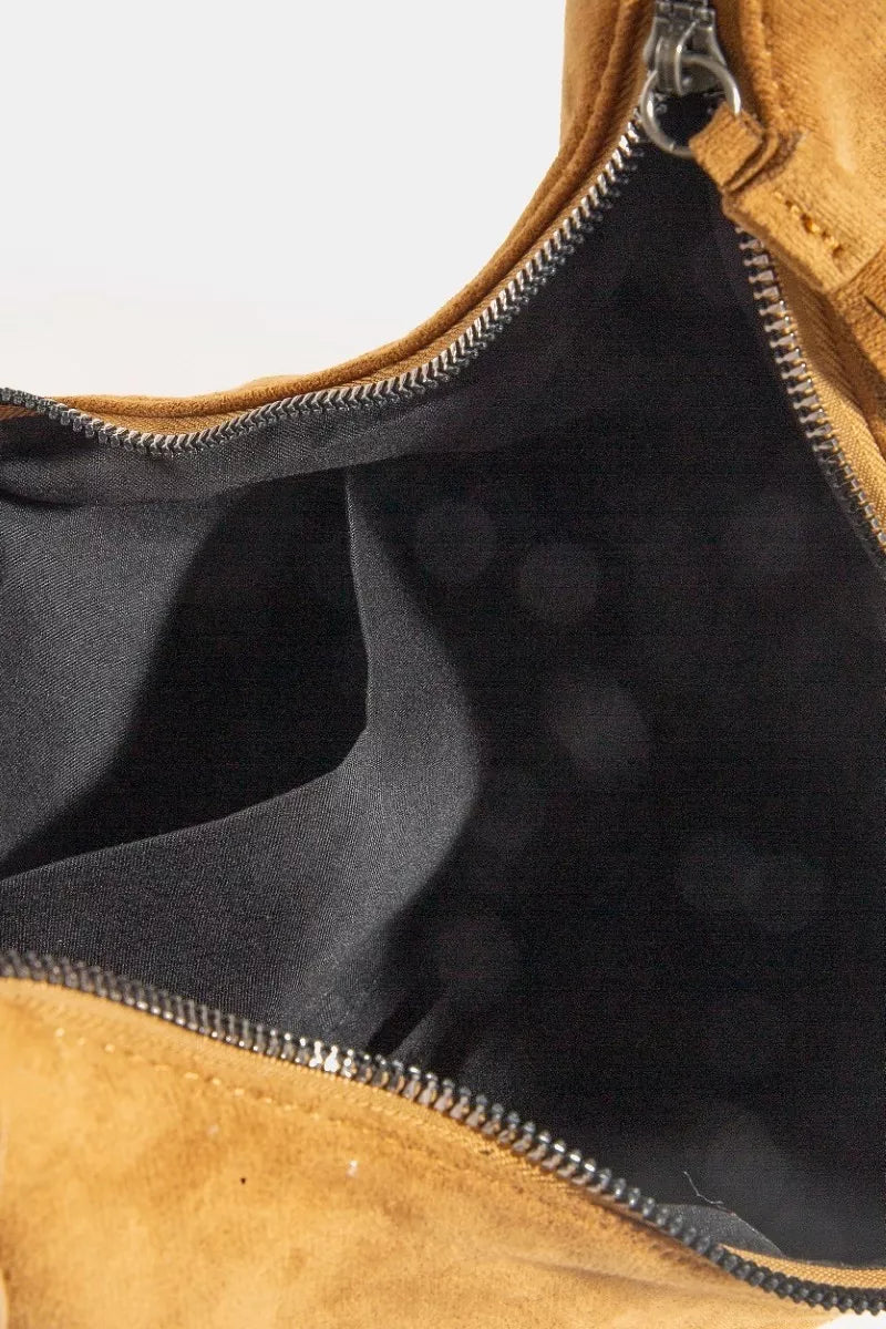 Fame Half Moon Fringe Buckle Strap Hobo Bag Trendsi