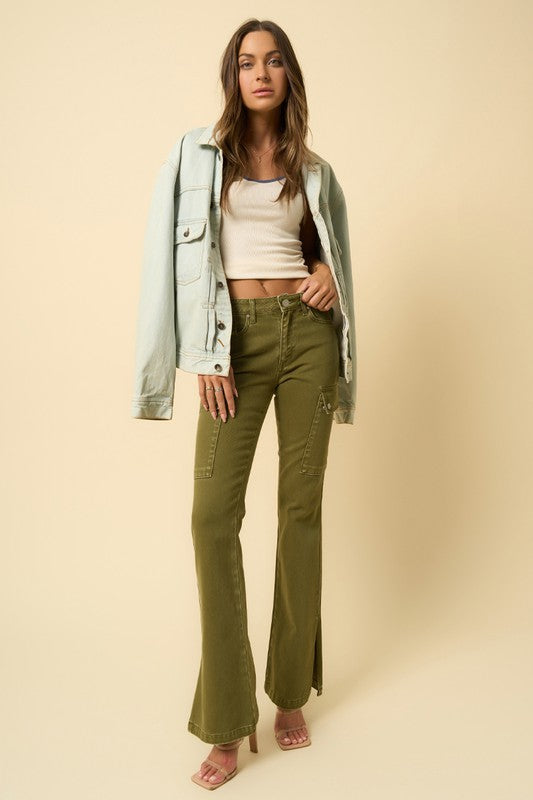 COLOR CARGO SLIM BOOT Denim Lab USA