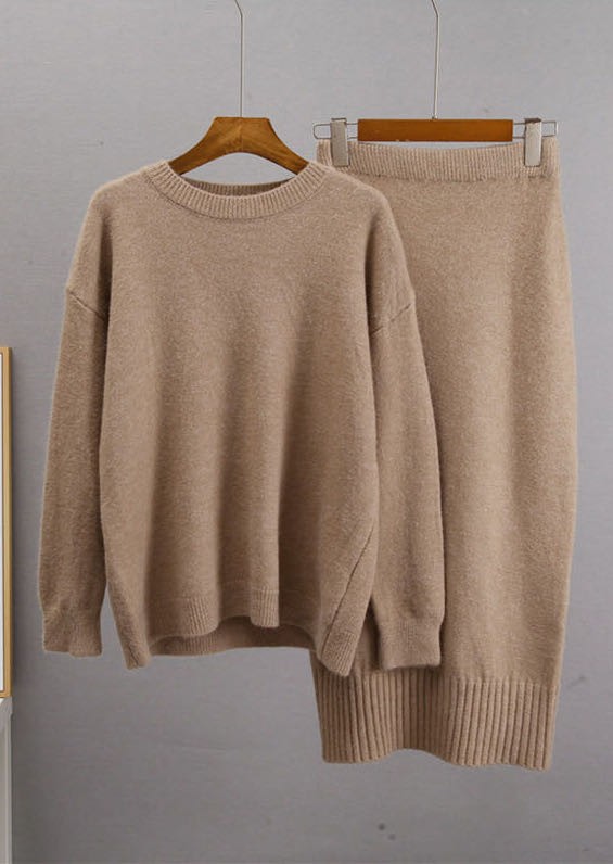 Two piece knit skirt set Miss Sparkling