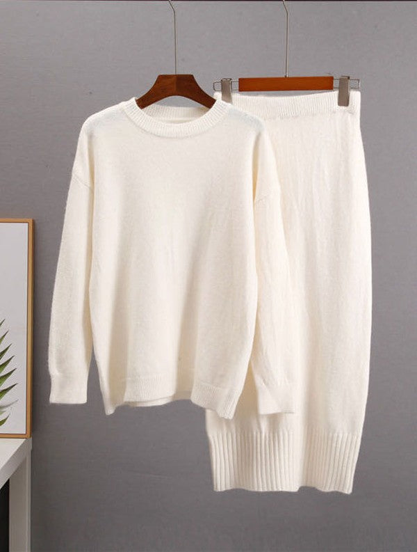 Two piece knit skirt set Miss Sparkling