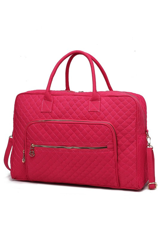MKF Collection Jayla Solid Quilted Duffle Bag MKF Collection by Mia K