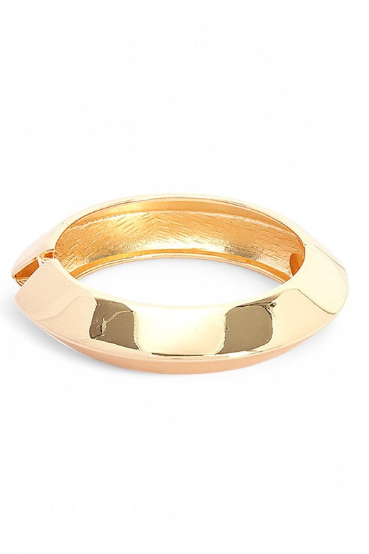 Iconic Shiny Metal Hinged Bangle LA Jewelry Plaza