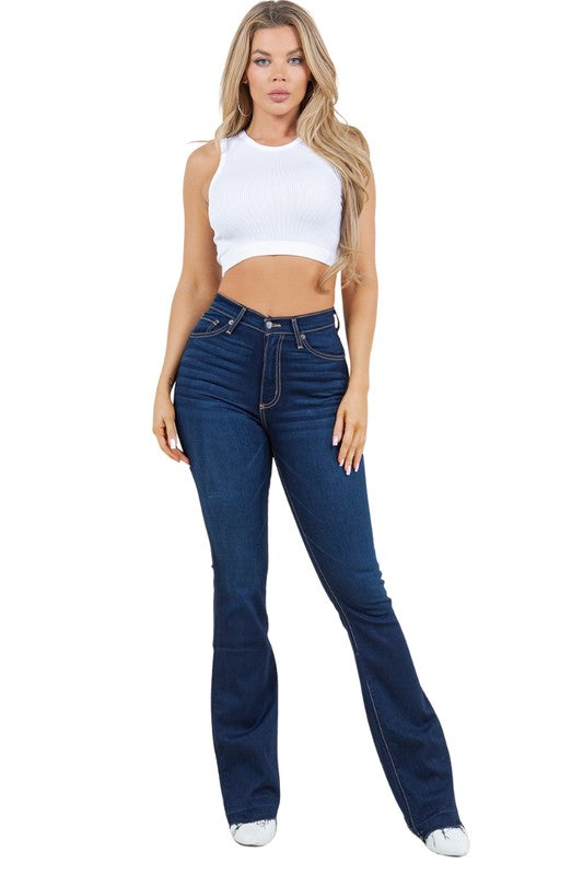 Judy Boot Cut Jean in Dark Blue Denim Luckygirlsclothingcompany.com