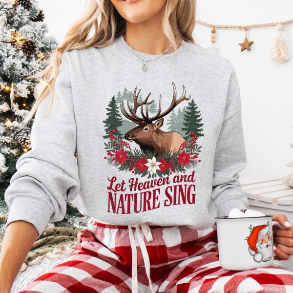 Christmas, Christian, Elk, Floral, Festive Holiday ATTA TOOD