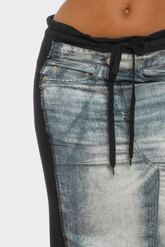 Fade Game Hybrid Denim Maxi Skirt Athina