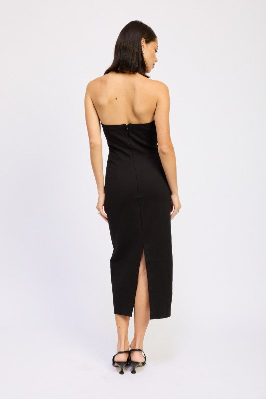 HARDWARD HALTER MIDI DRESS