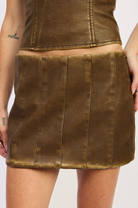 LOW RISE MINI PLEATED SKIRT