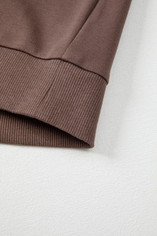 Cotton Colorblock Drop Pullover Sweatshirt EG fashion