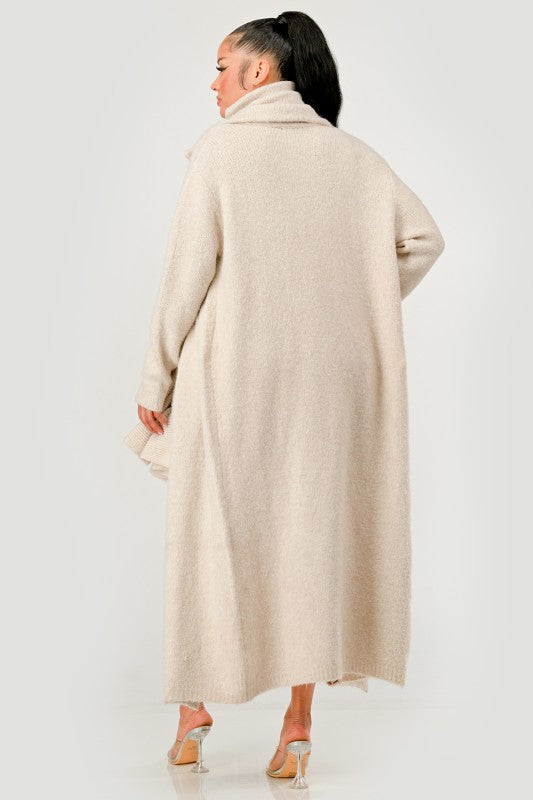Beige Knit 3-Piece Set with Ruffle Skirt Athina