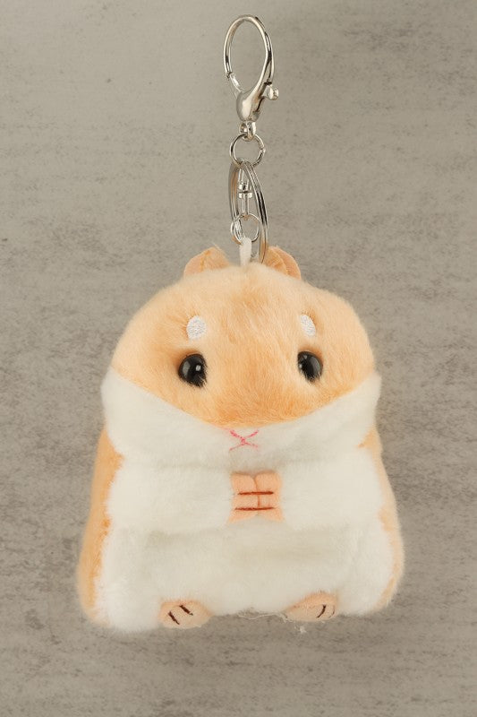 Soft Fur Plush Hamster Keychain ICCO ACCESSORIES
