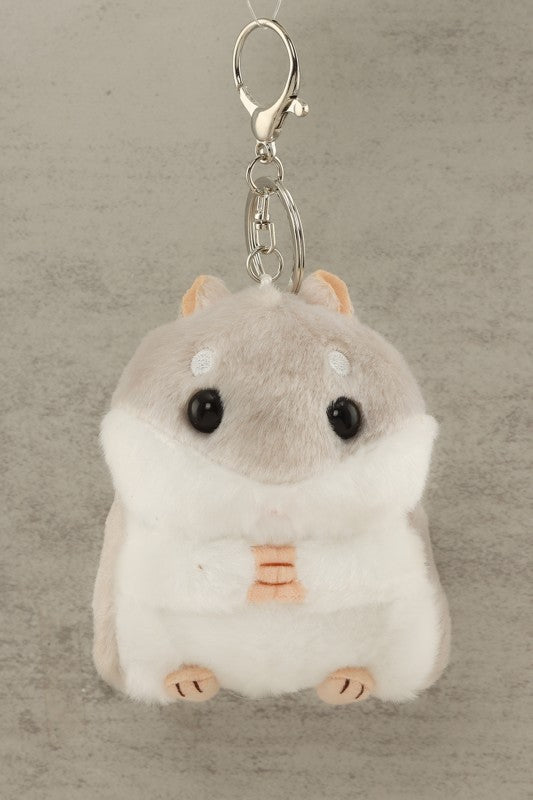 Soft Fur Plush Hamster Keychain ICCO ACCESSORIES