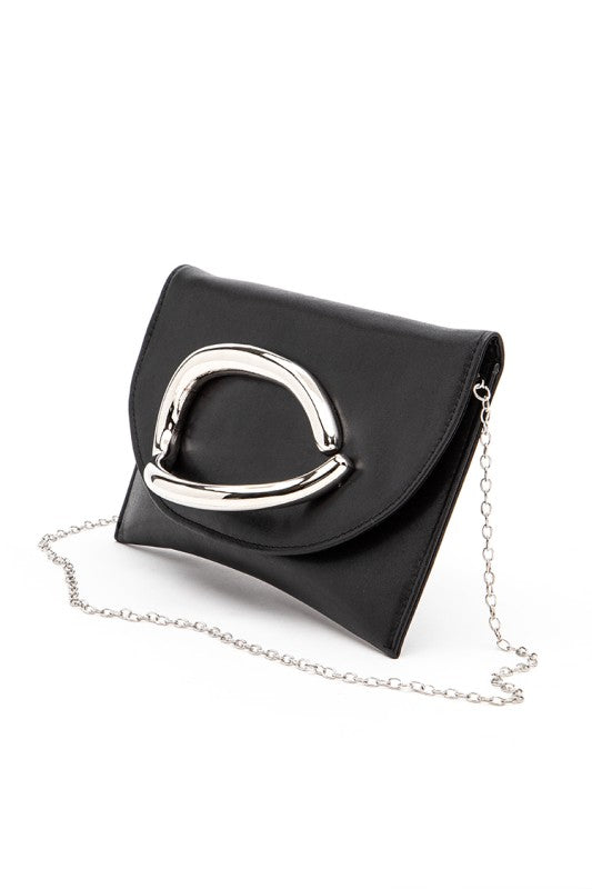 Metal Handle Iconic Envelope Clutch Bag LA Jewelry Plaza