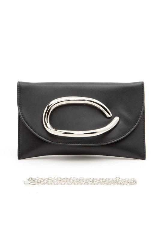 Metal Handle Iconic Envelope Clutch Bag LA Jewelry Plaza