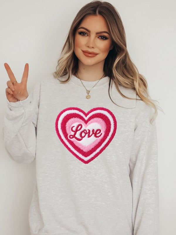 Latchwork Love Graphic CrewNeck Sweatshirt Ocean and 7th