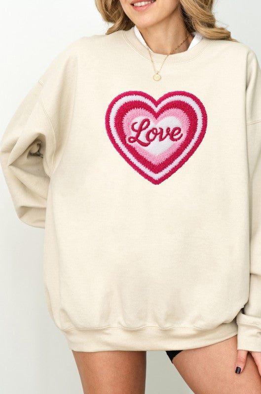 Latchwork Love Graphic CrewNeck Sweatshirt Ocean and 7th