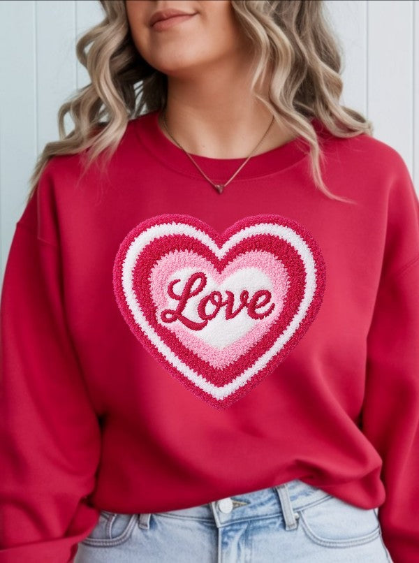Latchwork Love Graphic CrewNeck Sweatshirt Ocean and 7th