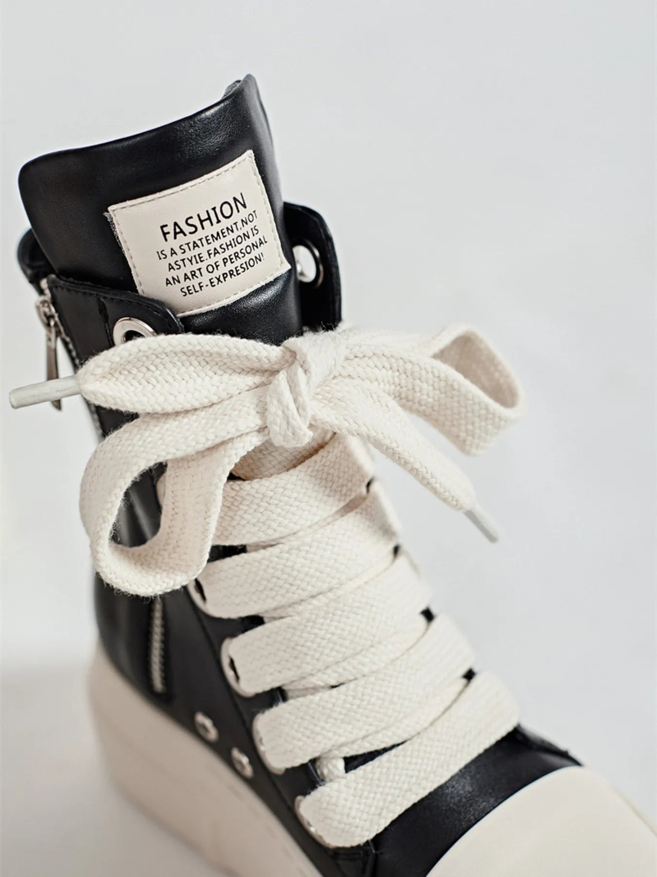 Platform Lace Up Contrast Sneakers
