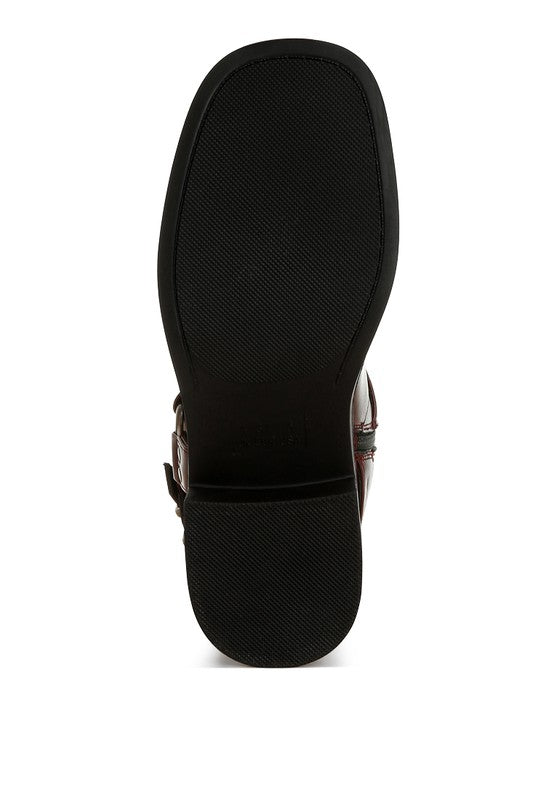 Caribou Harness Detail Biker Boots Rag Company