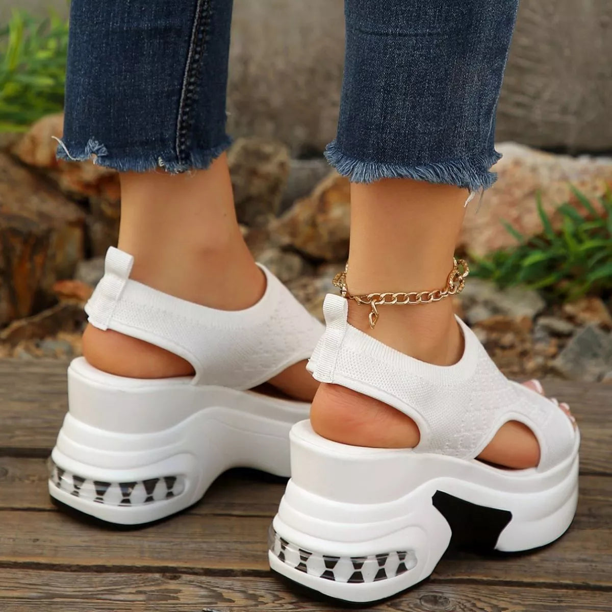 Open Toe Platform Sandals Trendsi