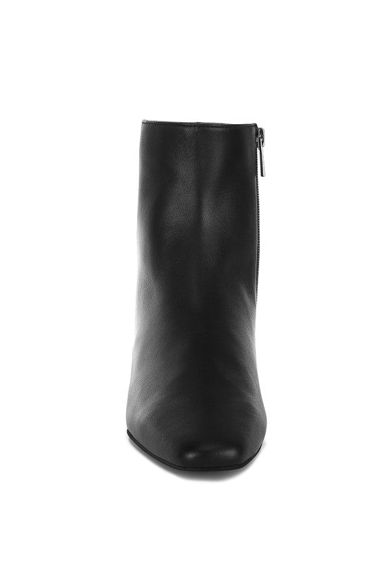 Obita Flared Heel Genuine Leather Boots Rag Company